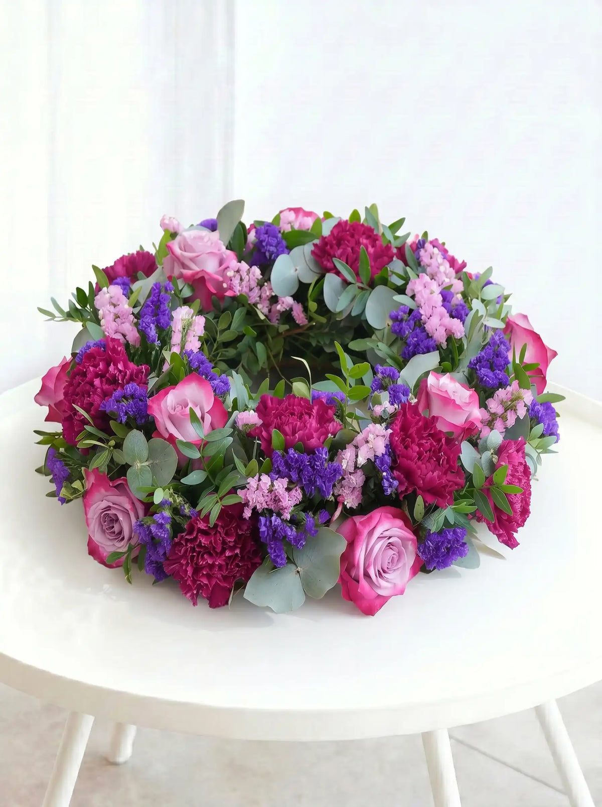 Lavender Floral Funeral Wreath