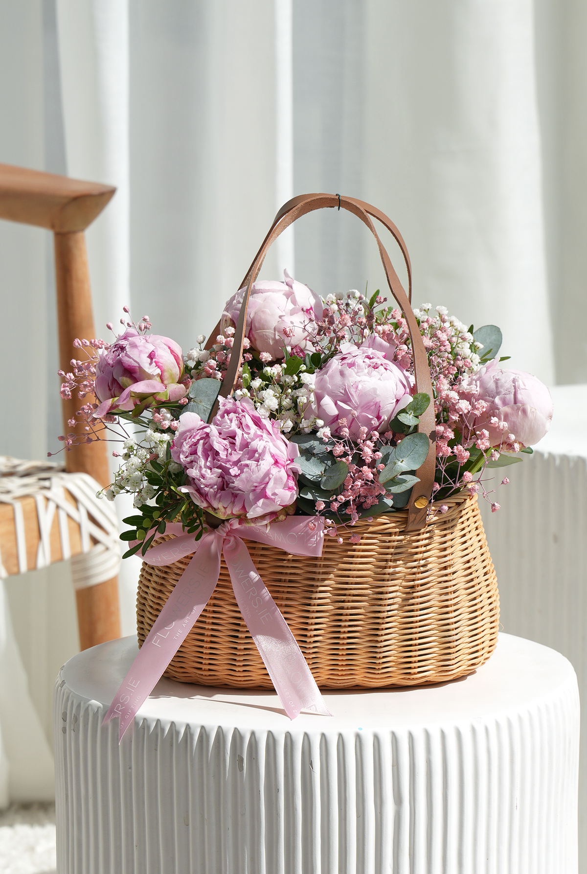 Luxury Pink Peony - Basket