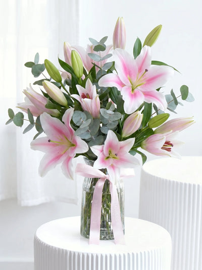 Pink Scented Lily - Vase