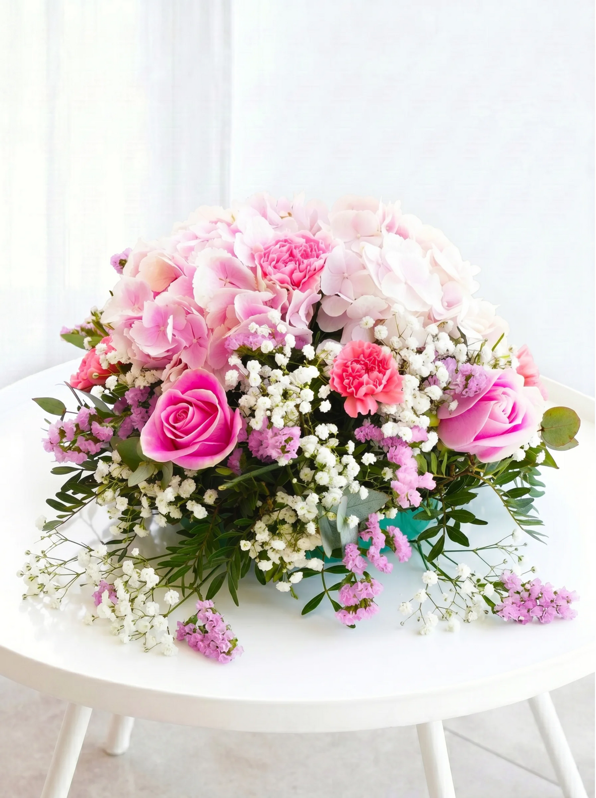 Pretty Pink Funeral Posy Pad
