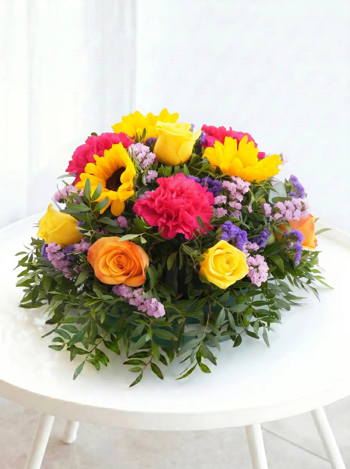 Vibrant Funeral Posy Pad
