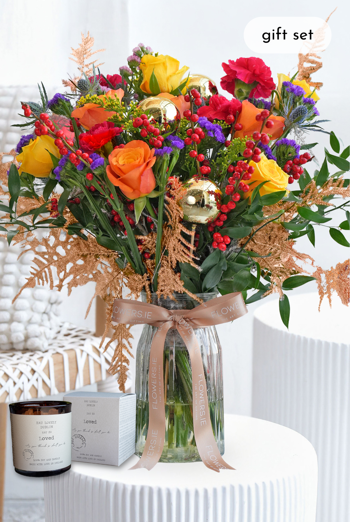 Vibrant Christmas - Vase with Candle