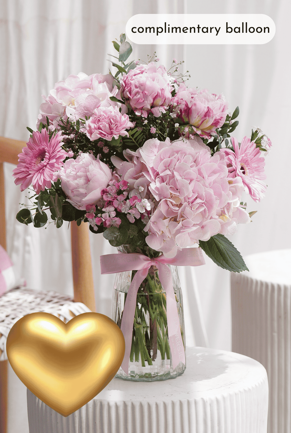Peony Pretty Pink - Vase