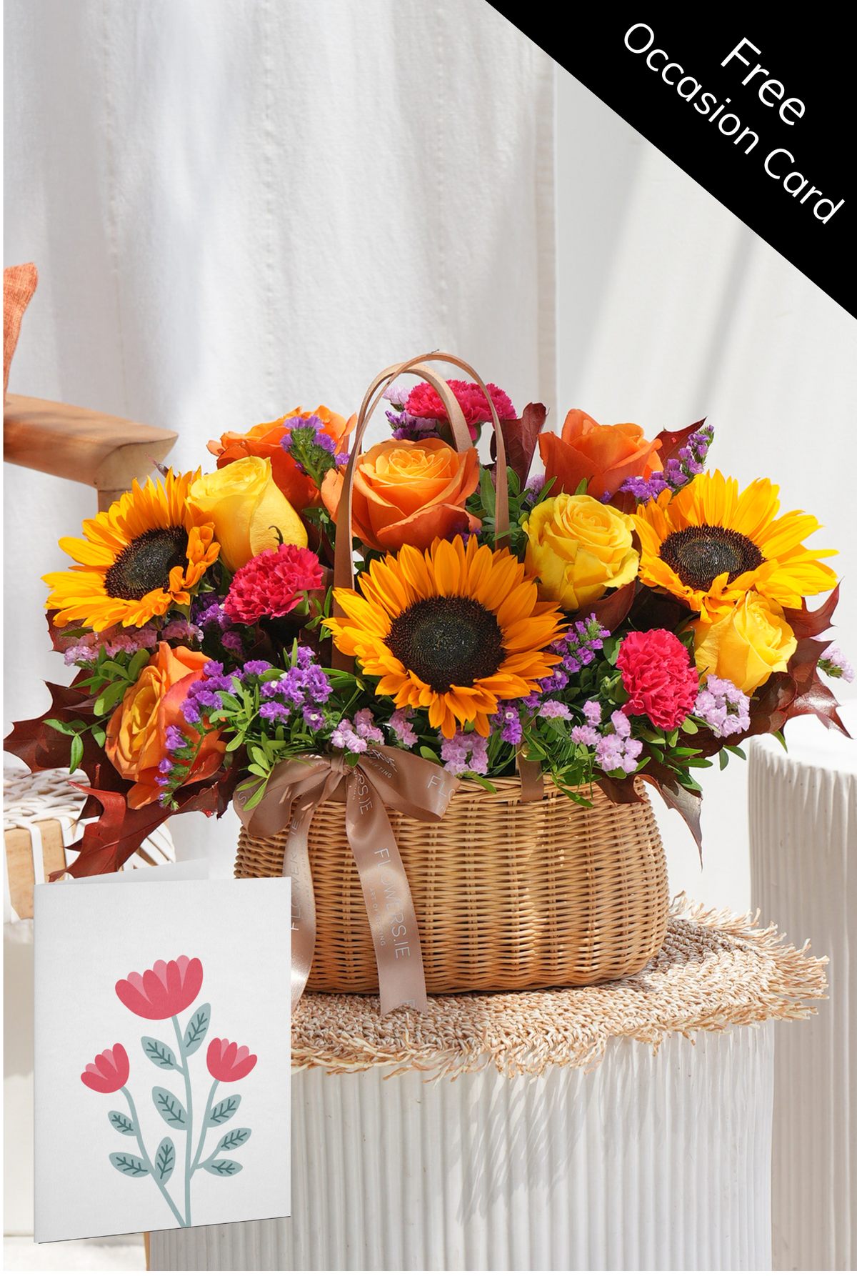 Autumn Vibrant - Basket (with Free Occasion Card)