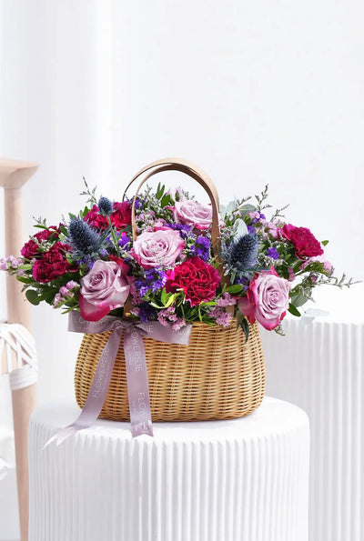 Lavender Floral - Basket
