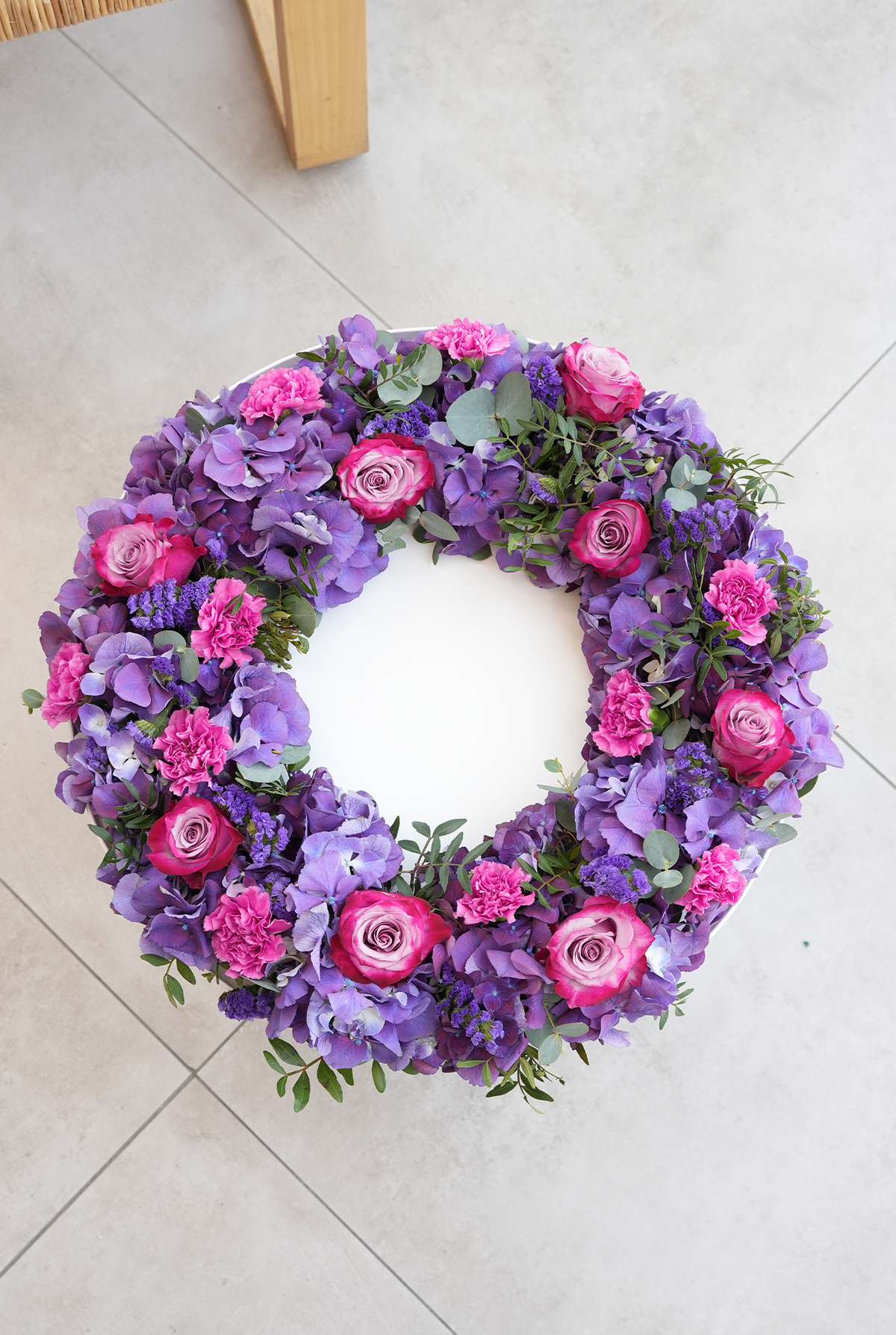 Lavender Floral Funeral Wreath