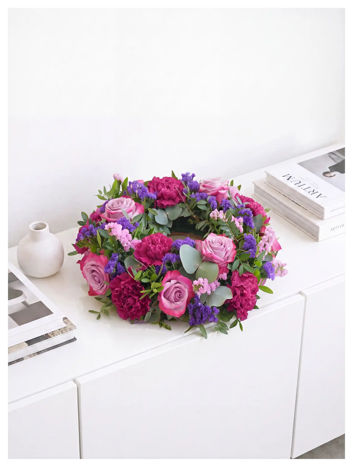 Lavender Floral Funeral Wreath
