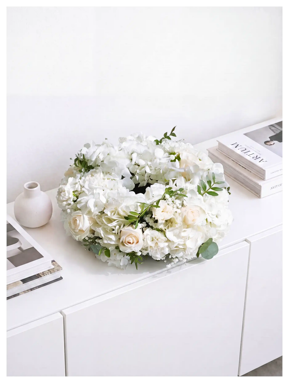Perfect White Funeral Wreath