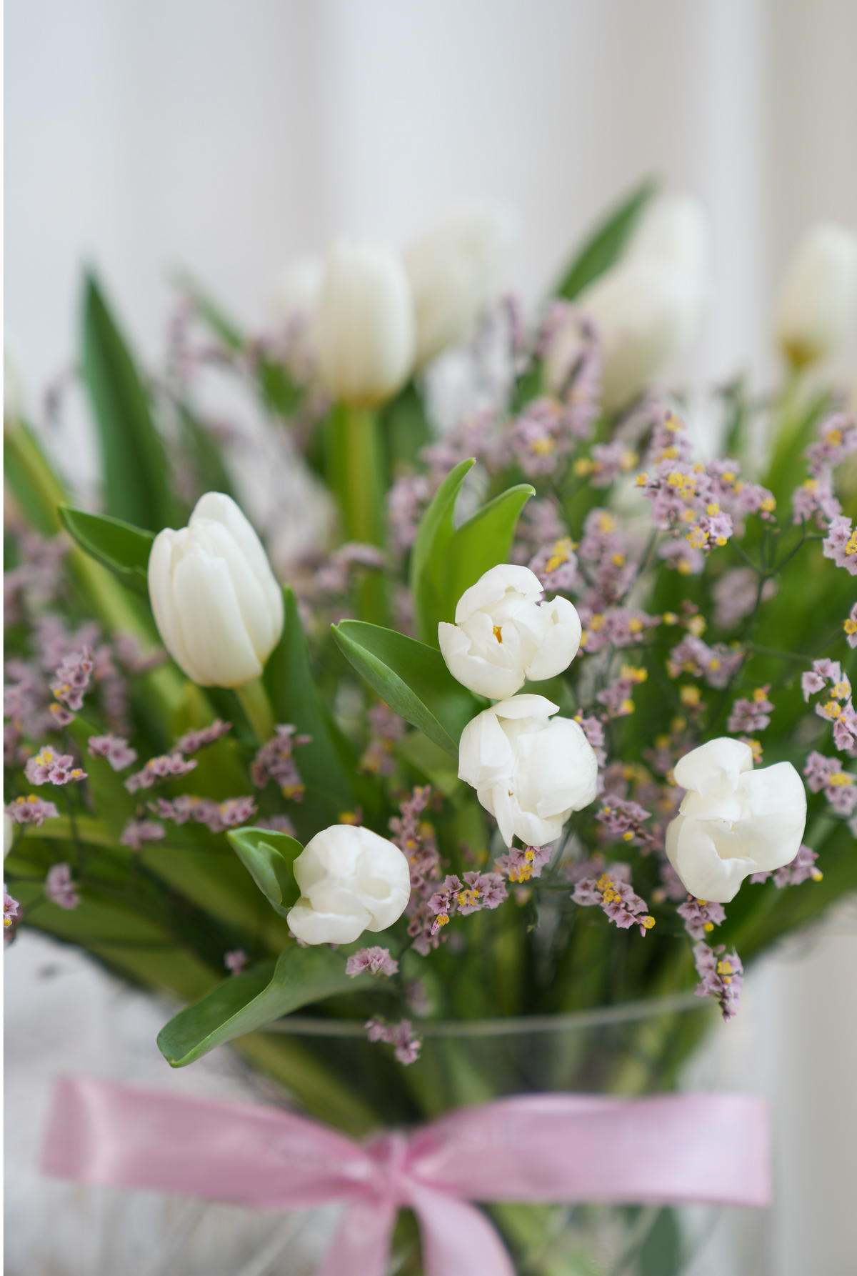Valentine Luxury White Tulips - Vase