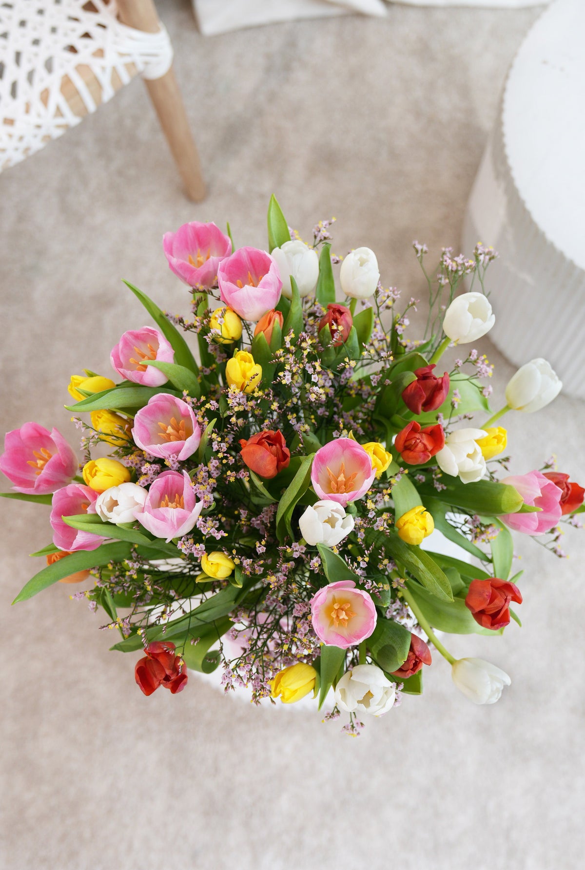 Luxury Mixed Tulips - Vase (Free Upgrade to Large or Extra Large)