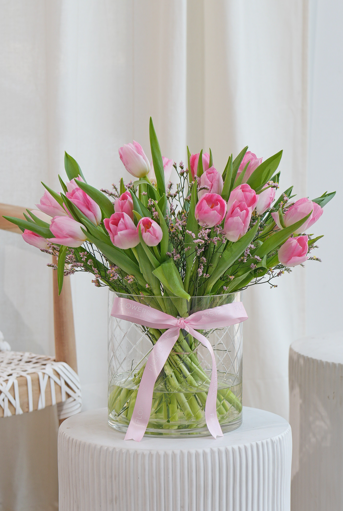 Valentine Luxury Pink Tulips - Vase