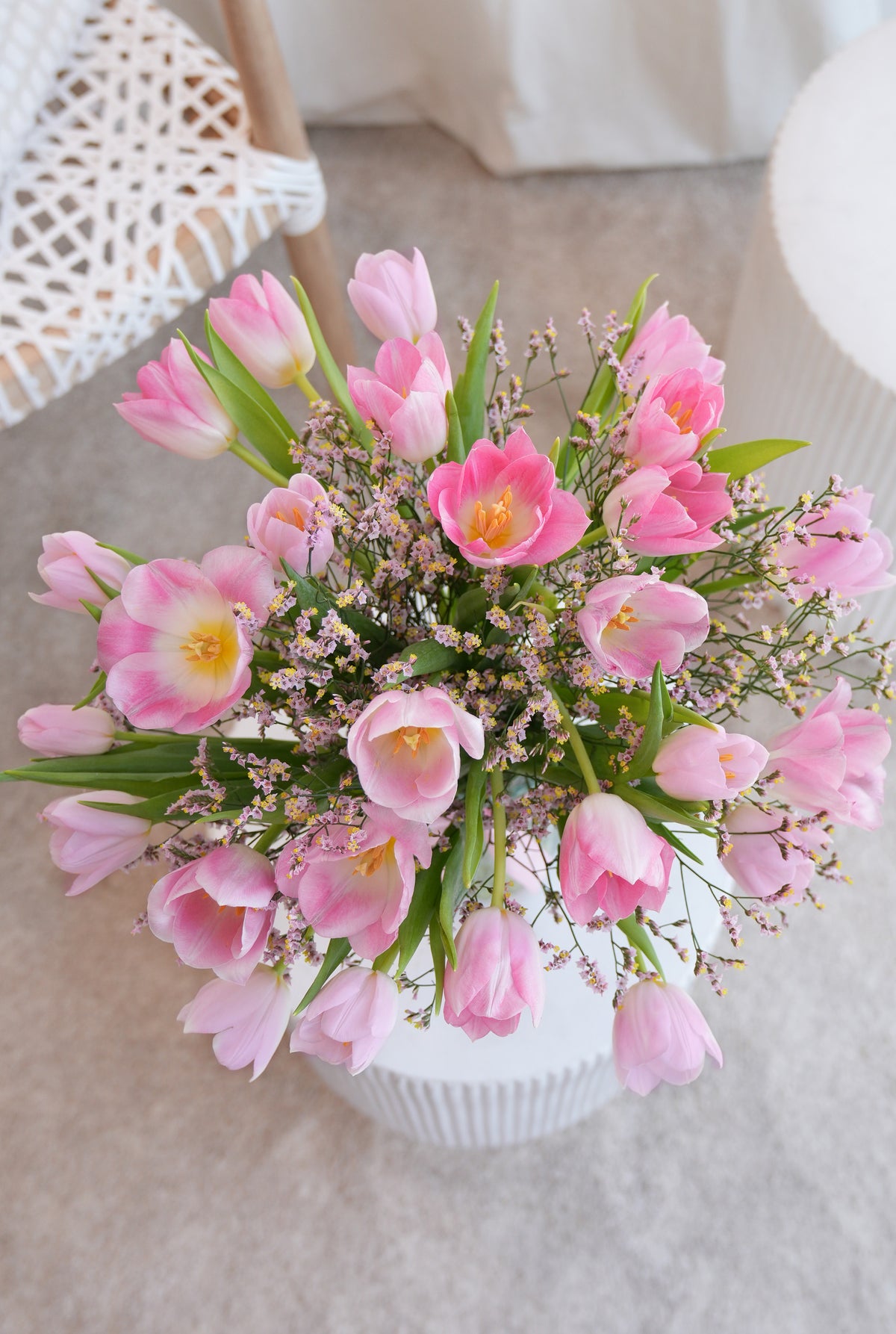 Luxury Pink Tulips - Vase