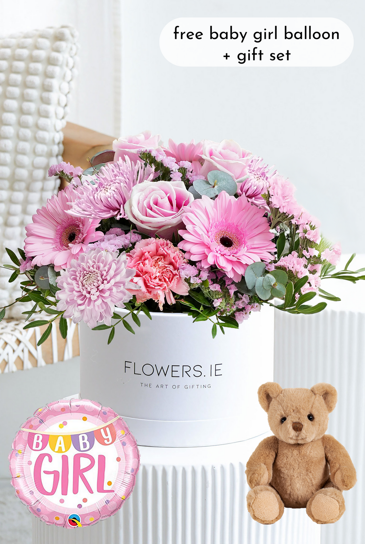 New Baby Girl Pink Delight - Hatbox