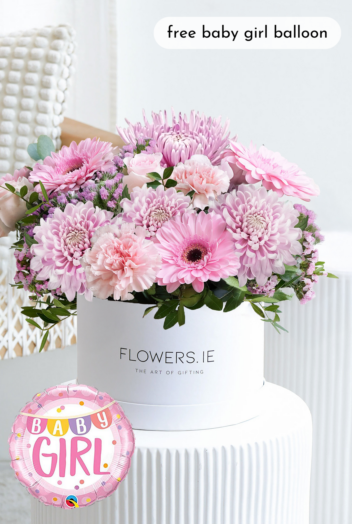 New Baby Girl Pink Delight - Hatbox