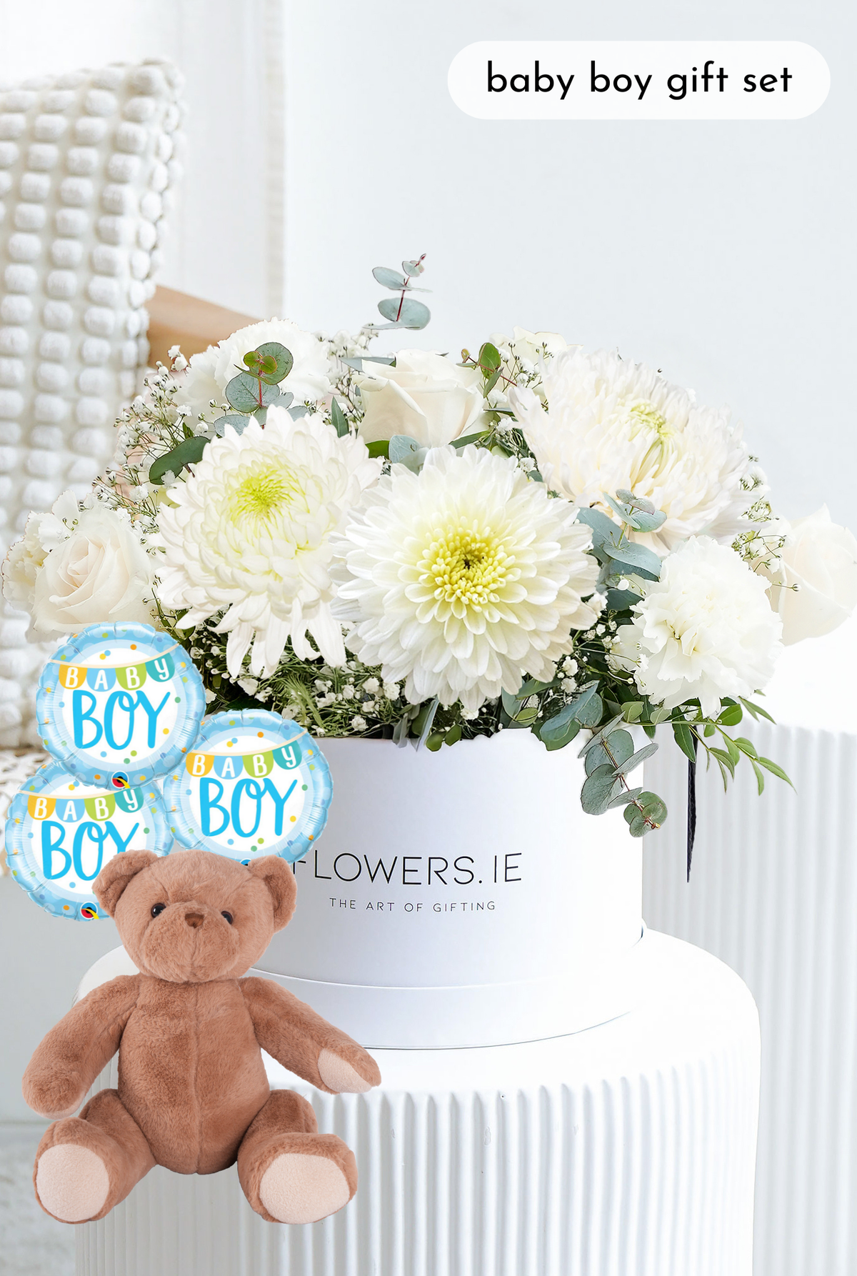 New Baby White Serenity - Hatbox