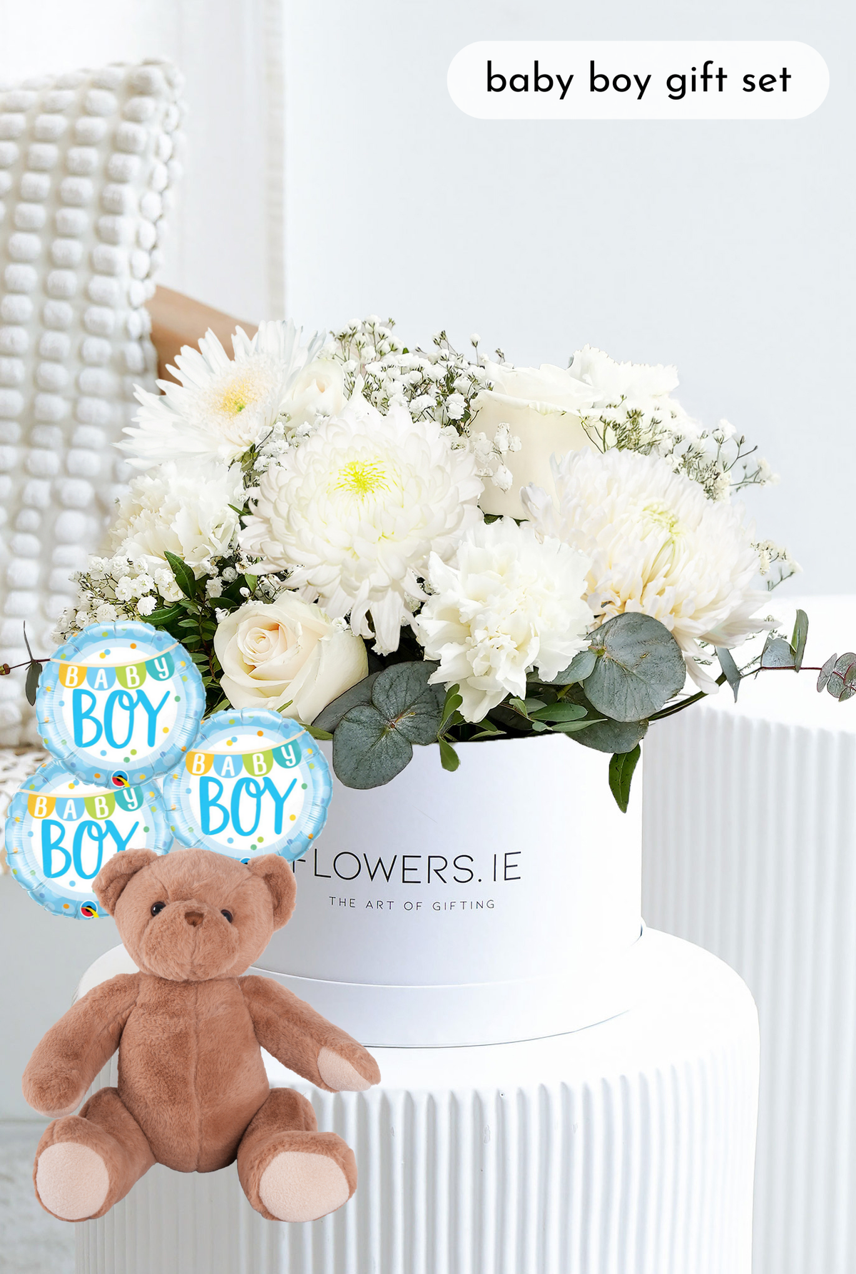 New Baby White Serenity - Hatbox