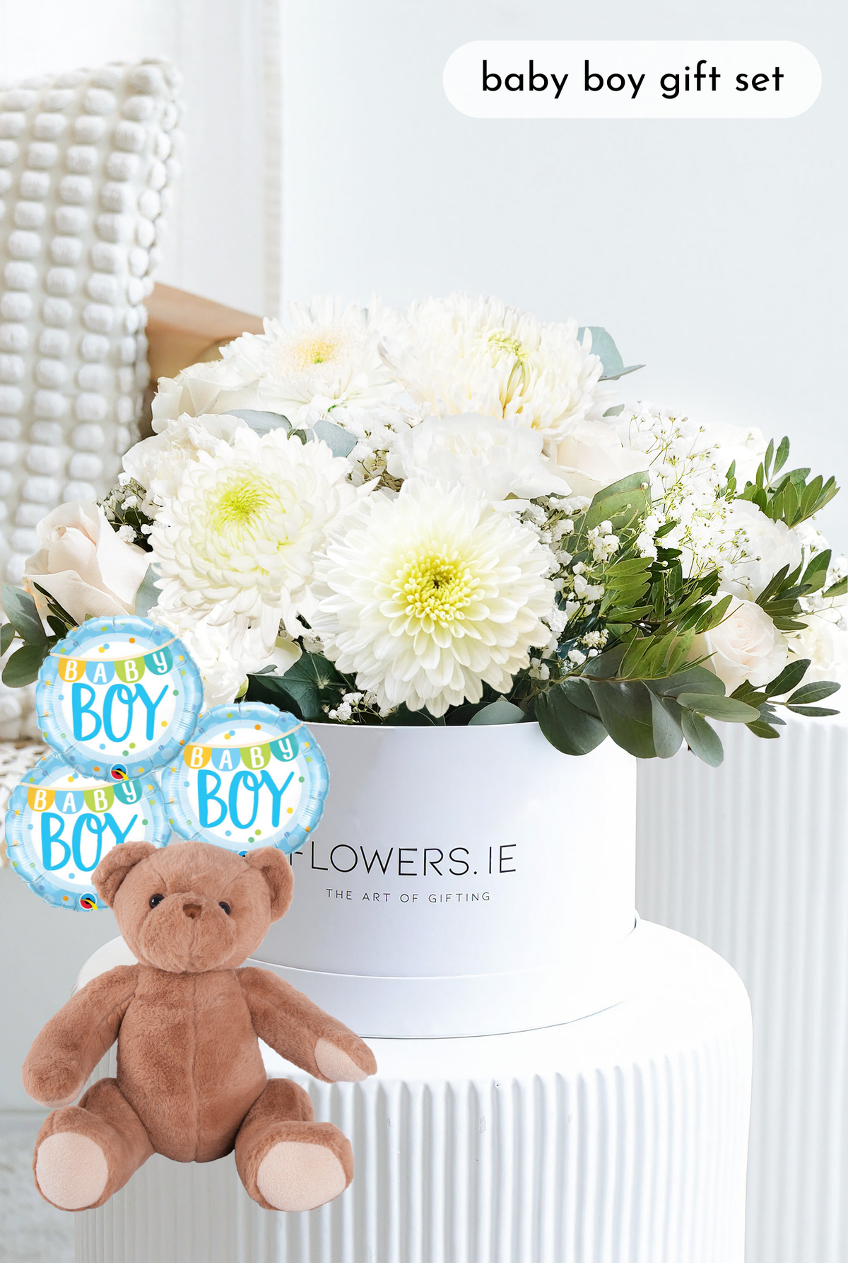 New Baby White Serenity - Hatbox