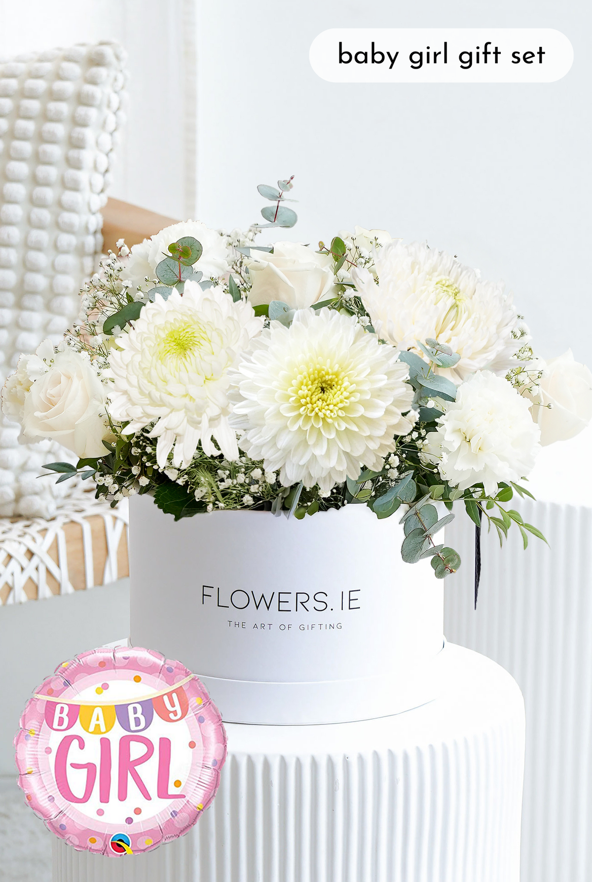 New Baby White Serenity - Hatbox