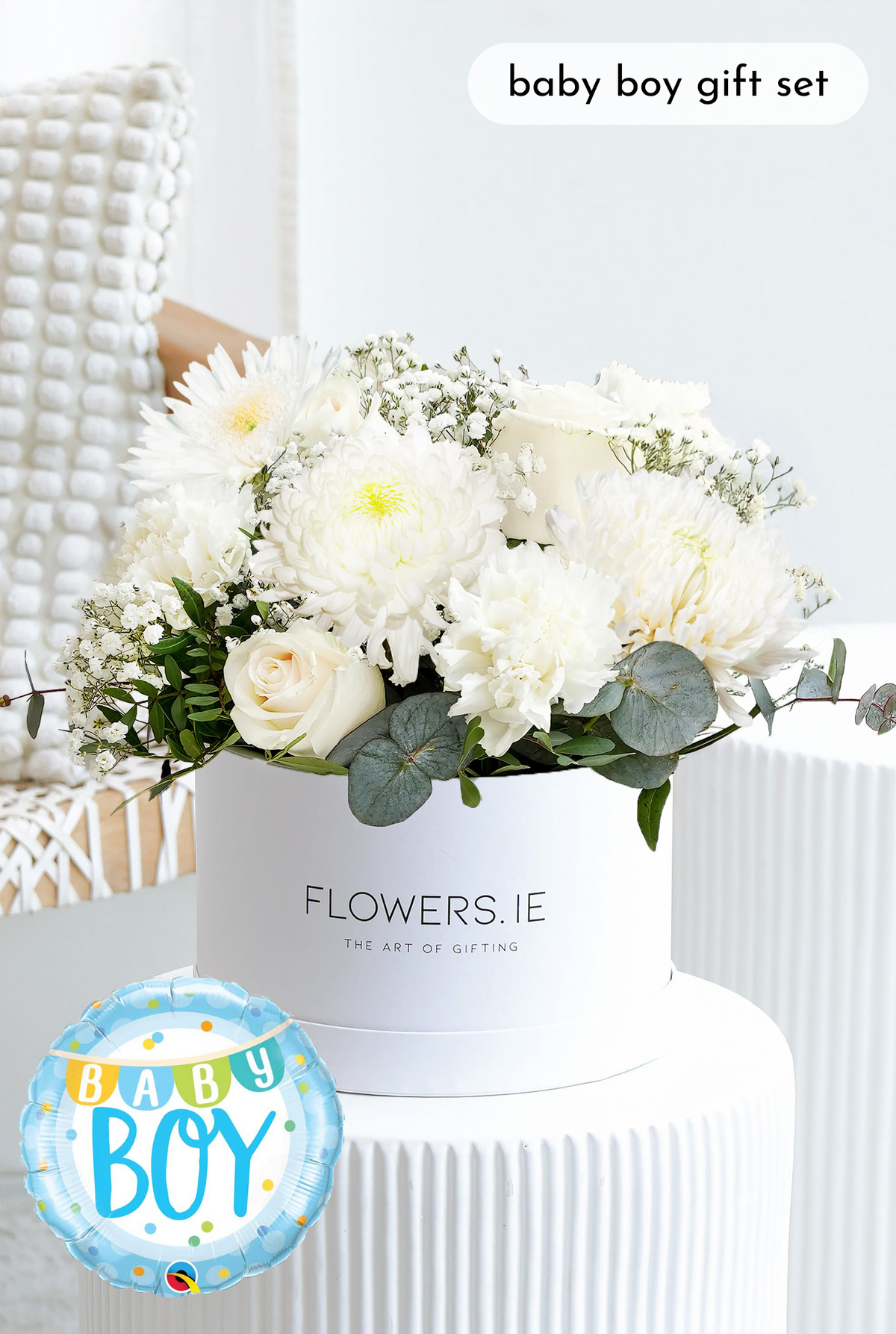 New Baby White Serenity - Hatbox