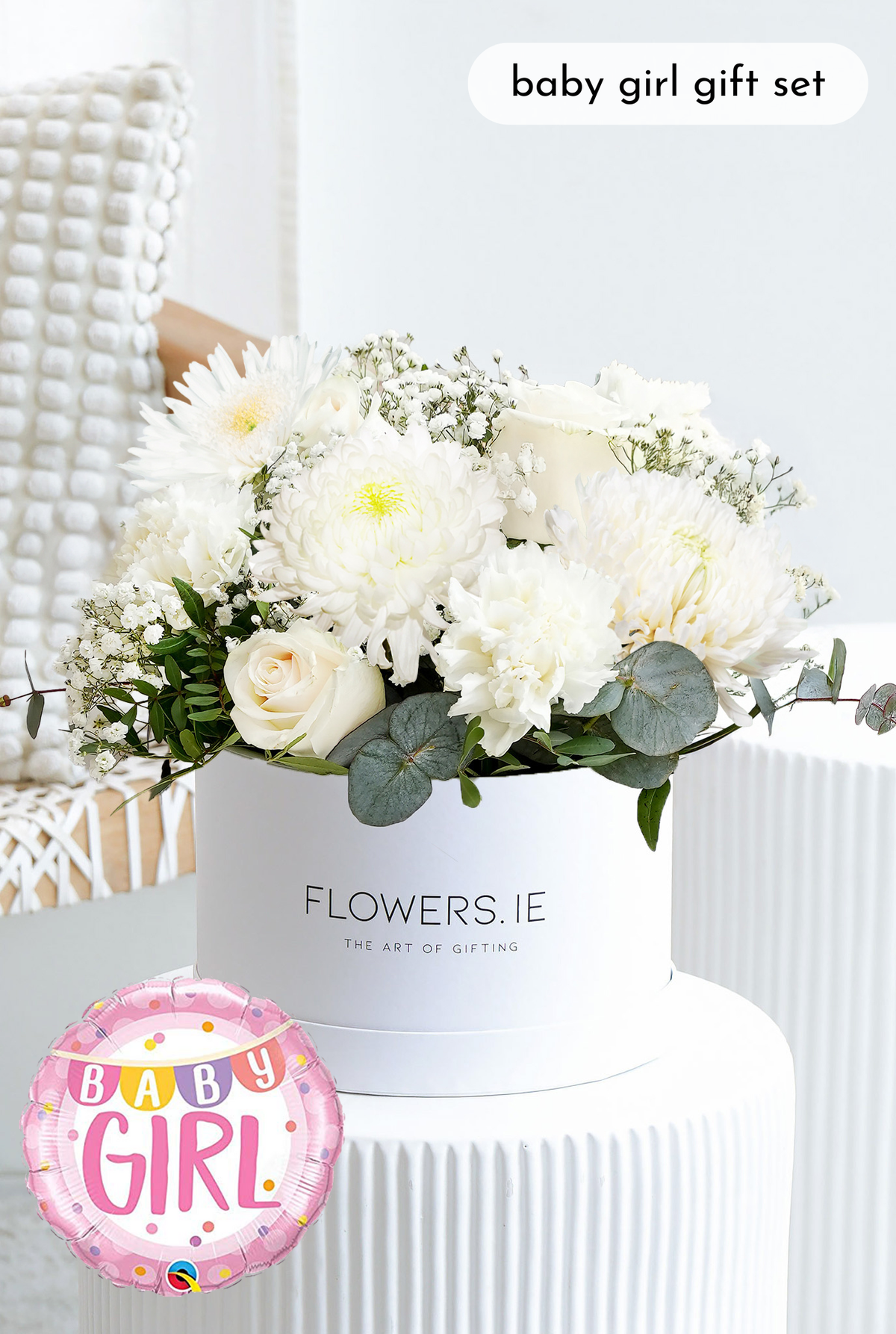 New Baby White Serenity - Hatbox