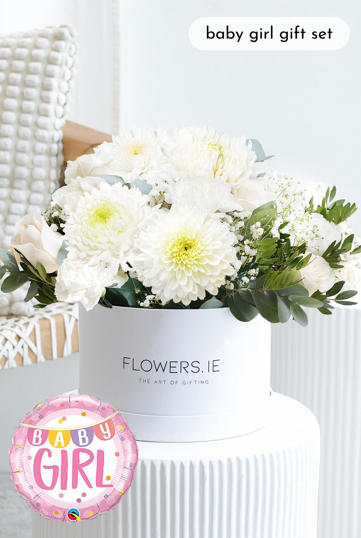 New Baby White Serenity - Hatbox