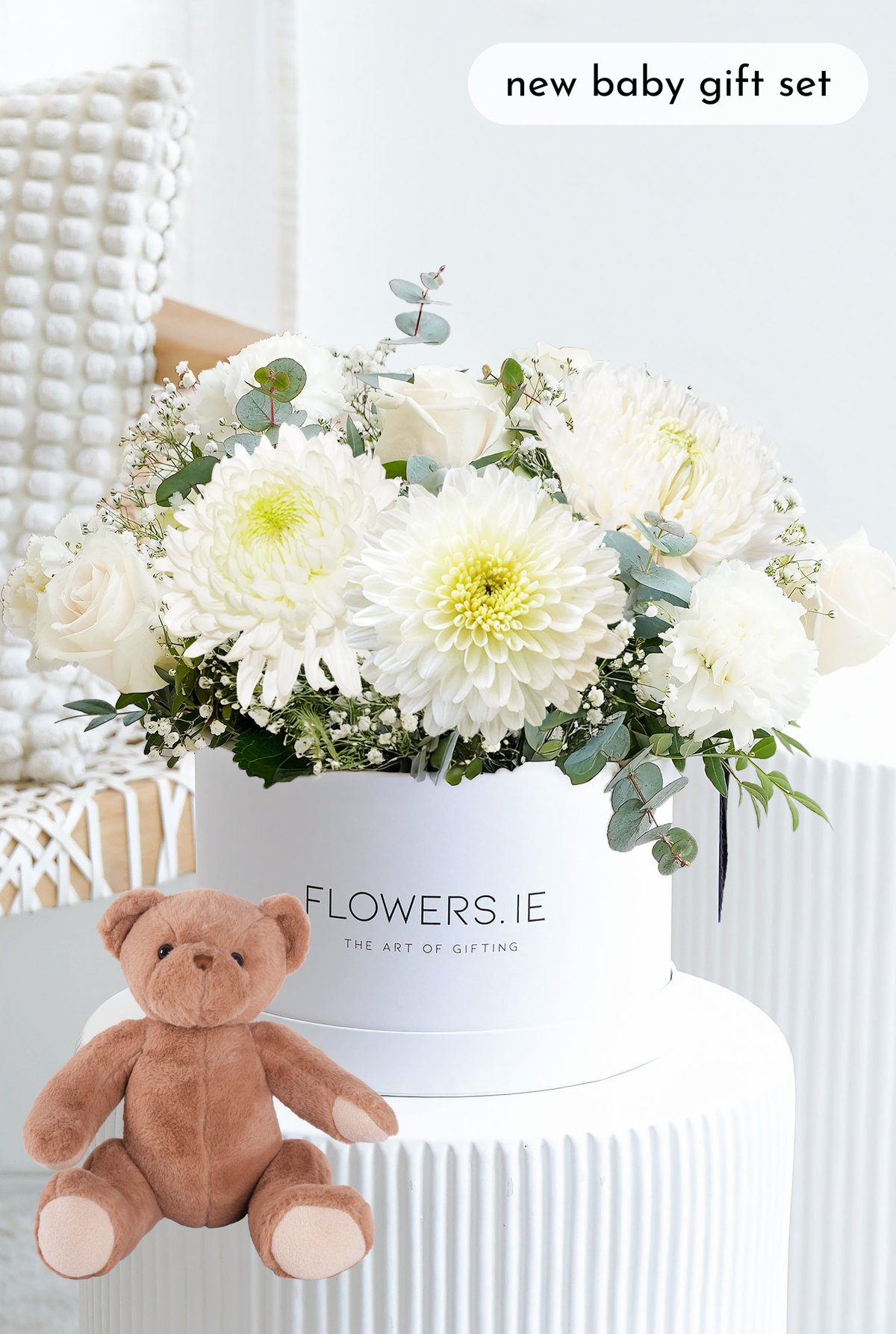 New Baby White Serenity - Hatbox