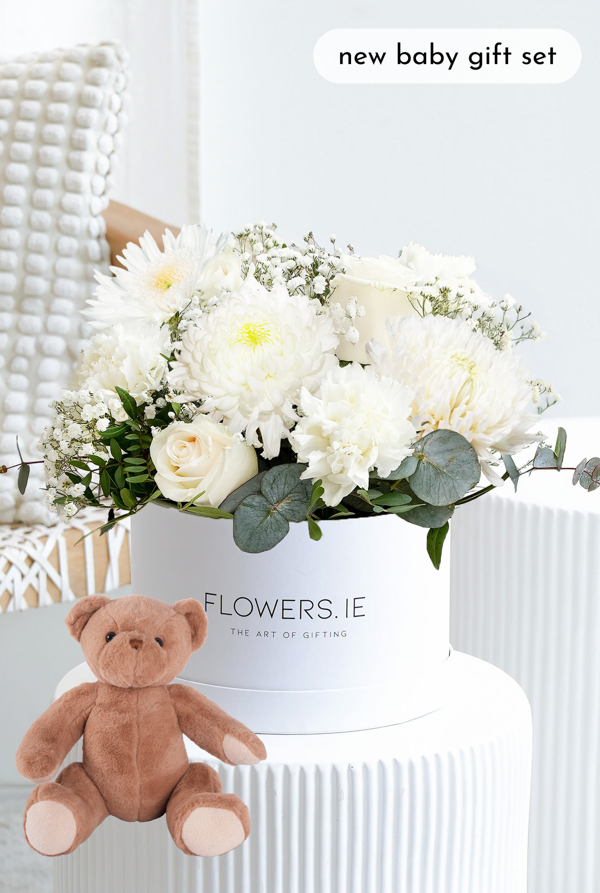 New Baby White Serenity - Hatbox