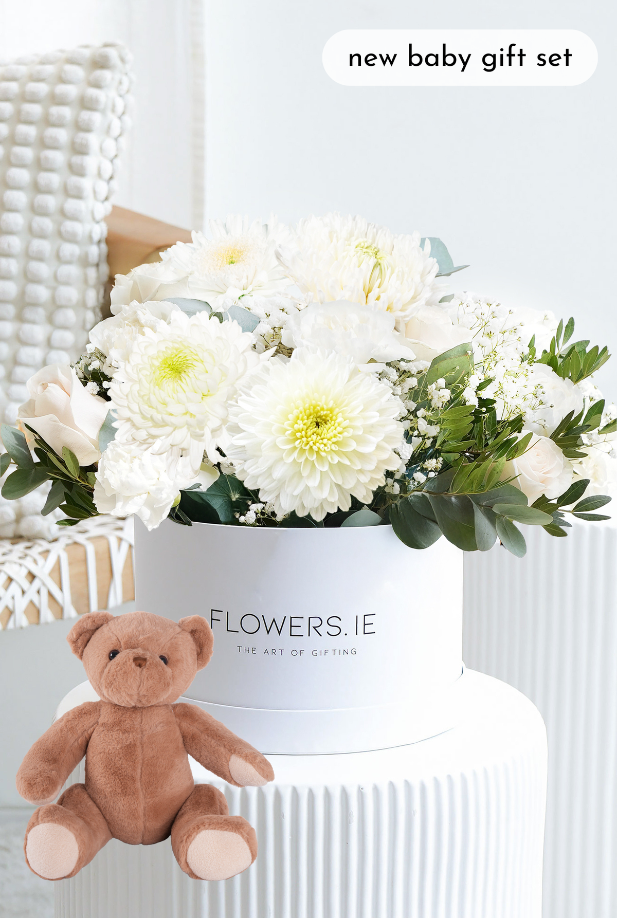 New Baby White Serenity - Hatbox