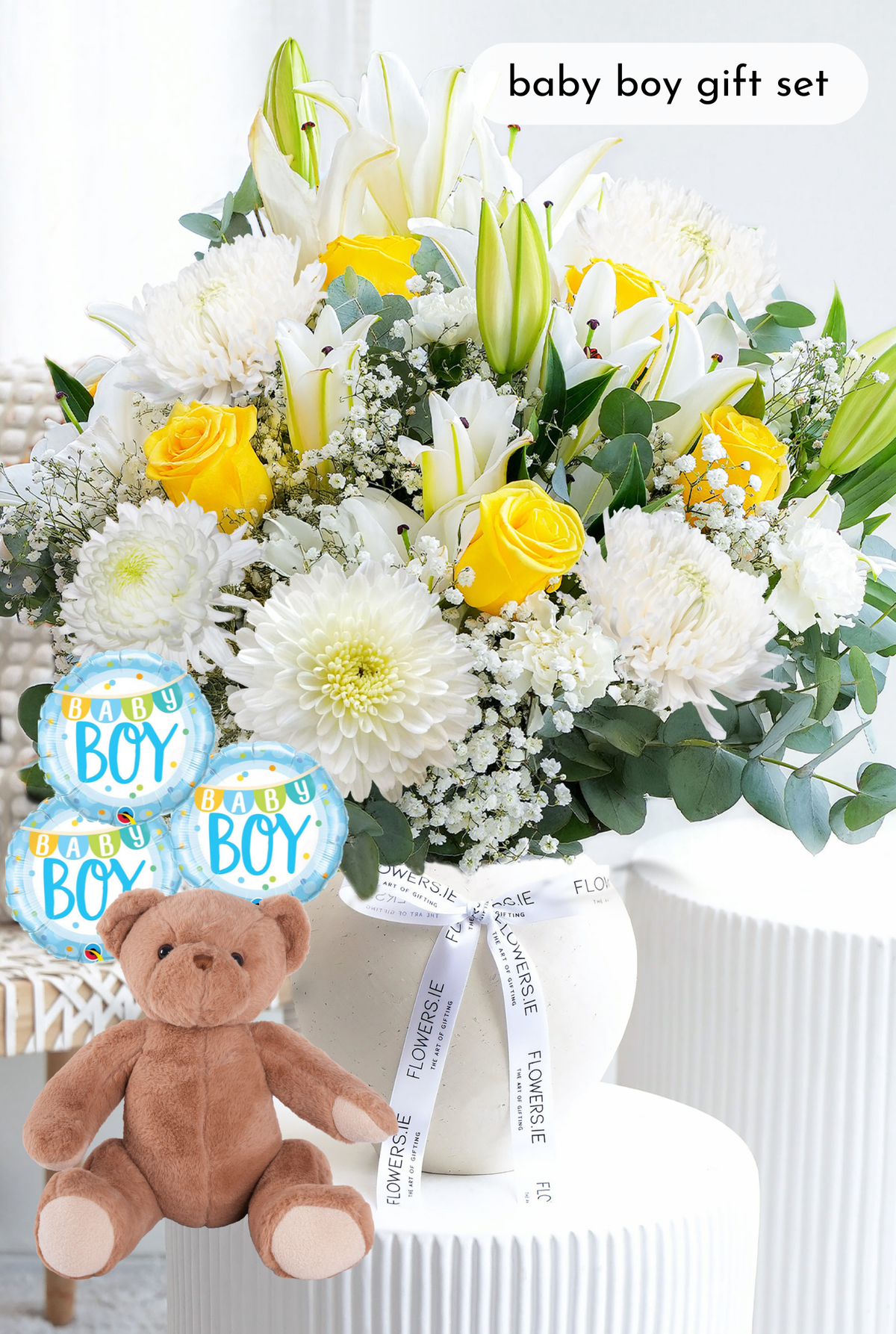 New Baby Boy Wonderfully Cheer - Ceramic Vase