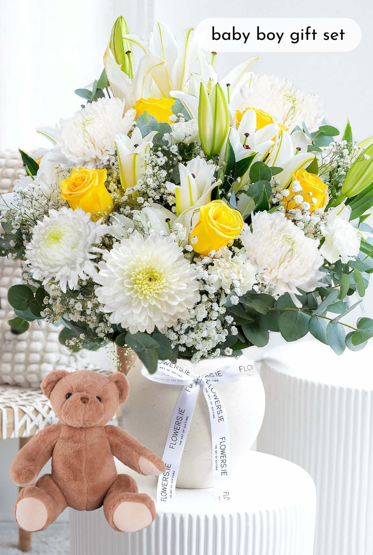 New Baby Boy Wonderfully Cheer - Ceramic Vase