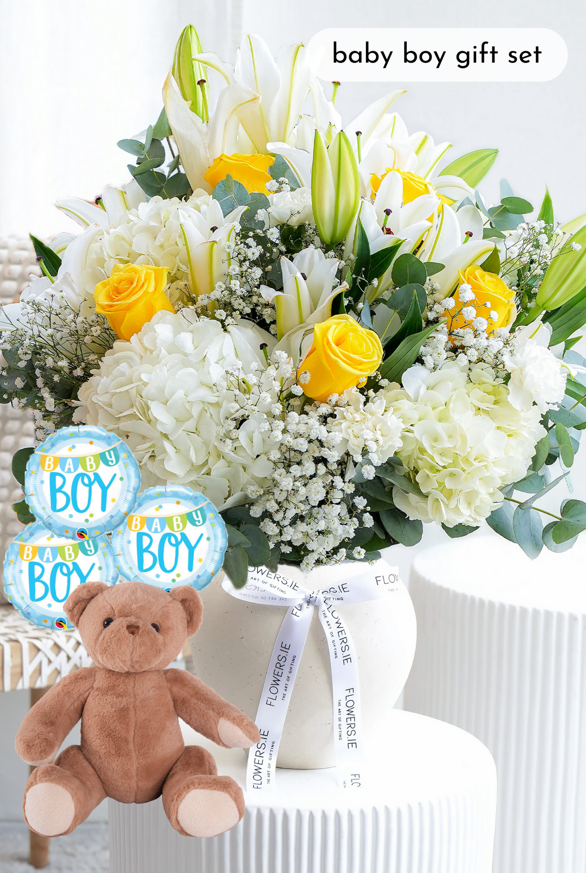 Baby Boy Wonderfully Yellow - Ceramic Vase