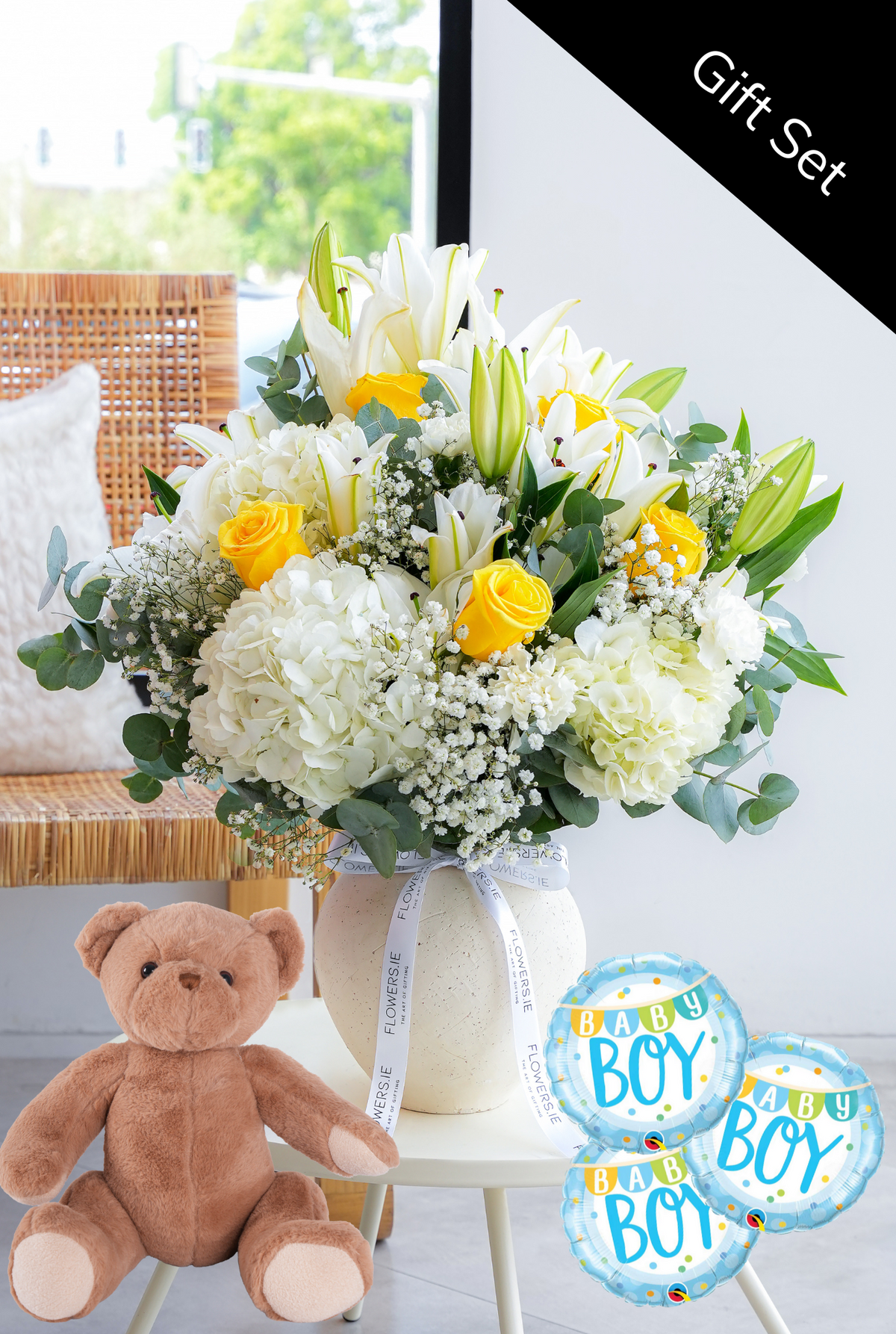 Baby Boy Wonderfully Yellow - Ceramic Vase