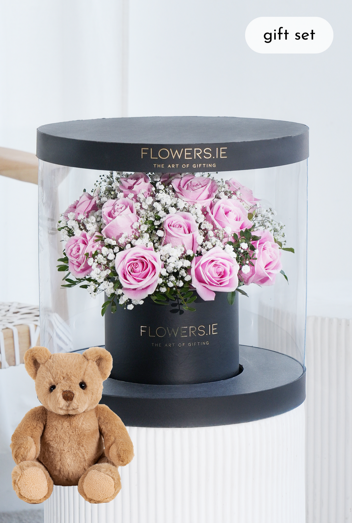 Premium Pink Rose - Hatbox