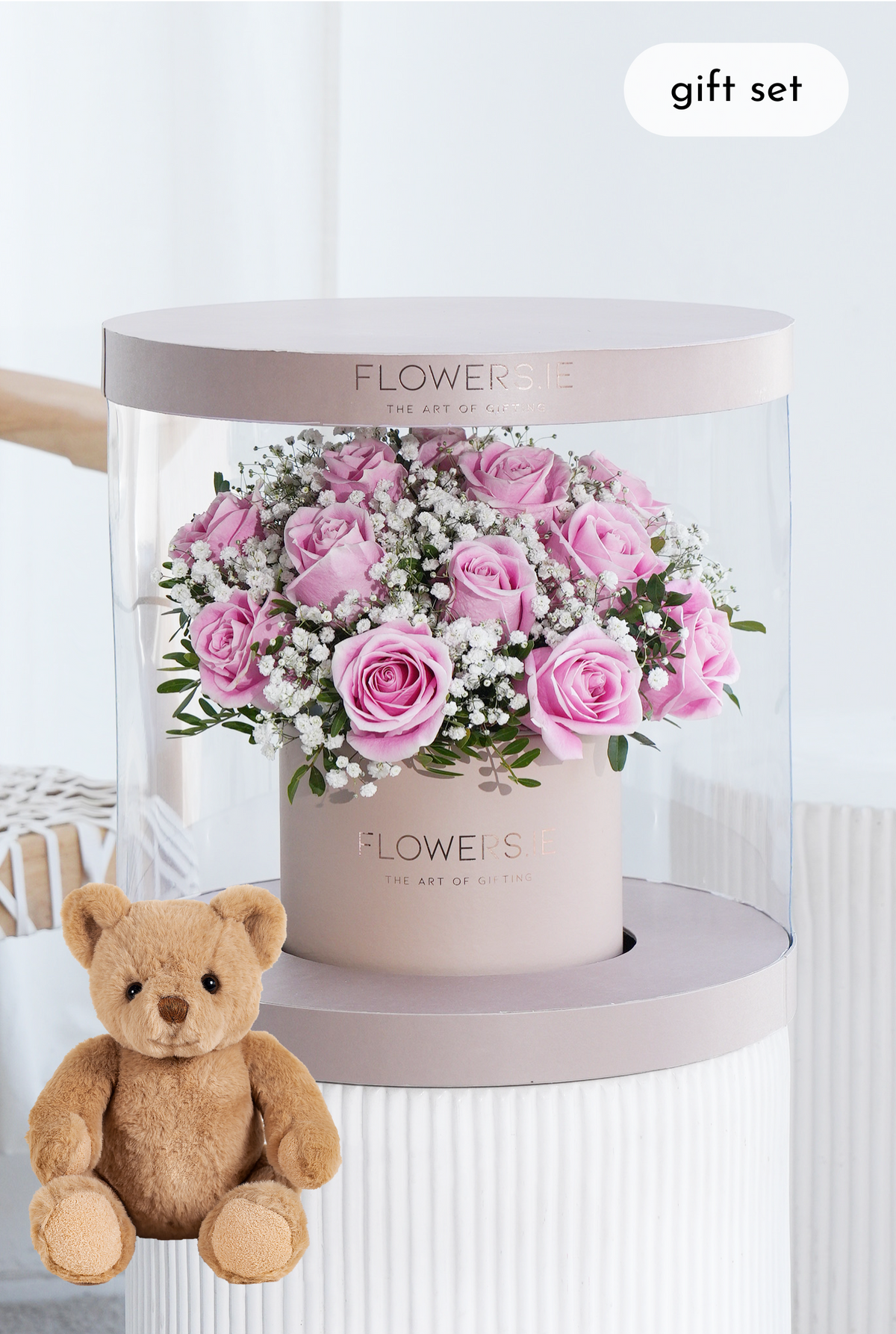 Premium Pink Rose - Hatbox