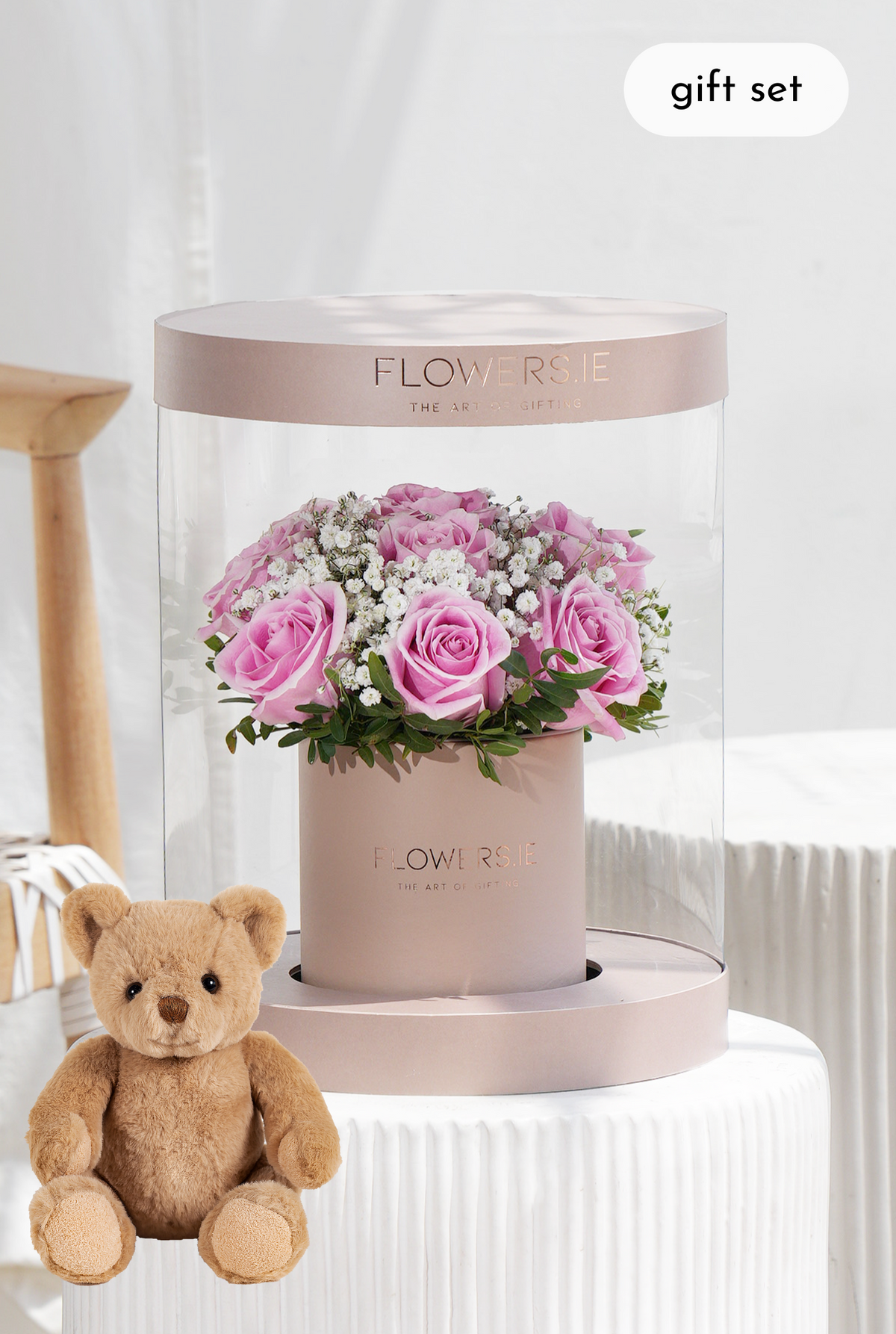 Premium Pink Rose - Hatbox