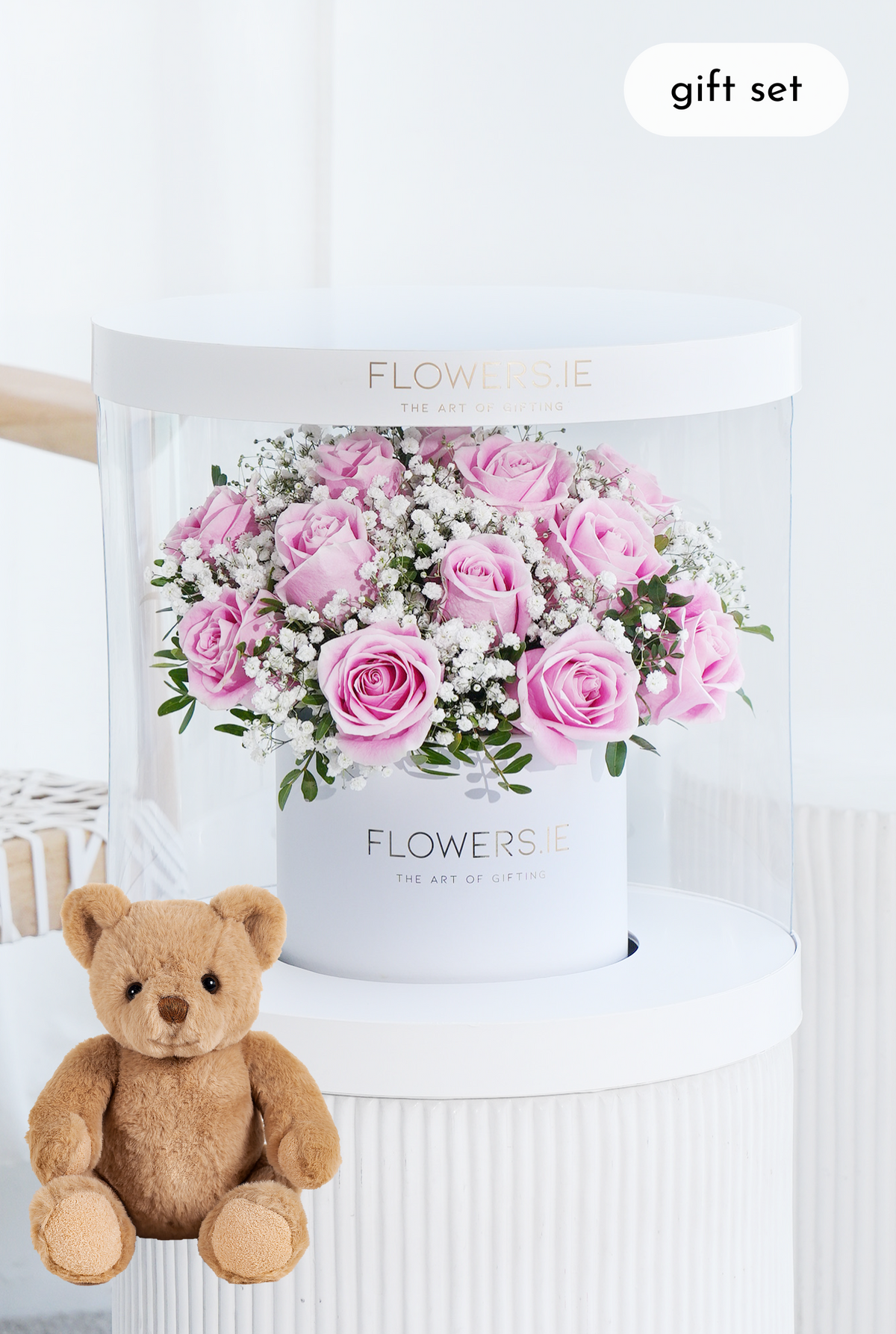 Premium Pink Rose - Hatbox