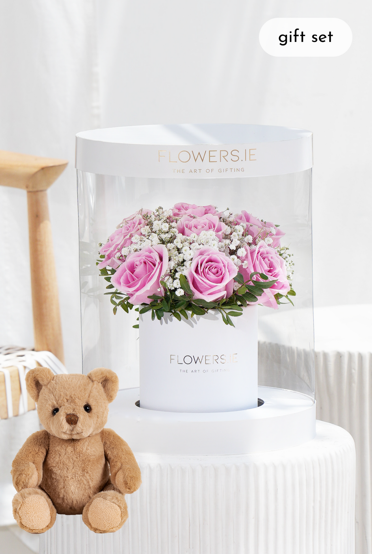 Premium Pink Rose - Hatbox