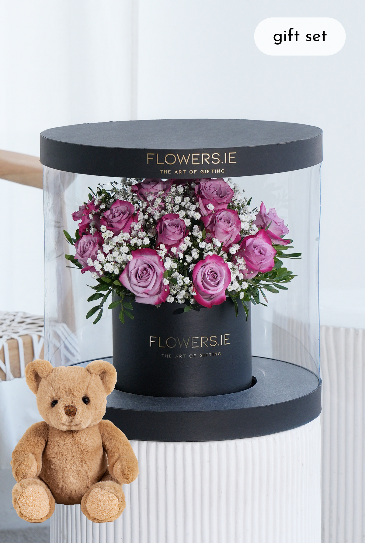 Premium Purple Rose - Hatbox