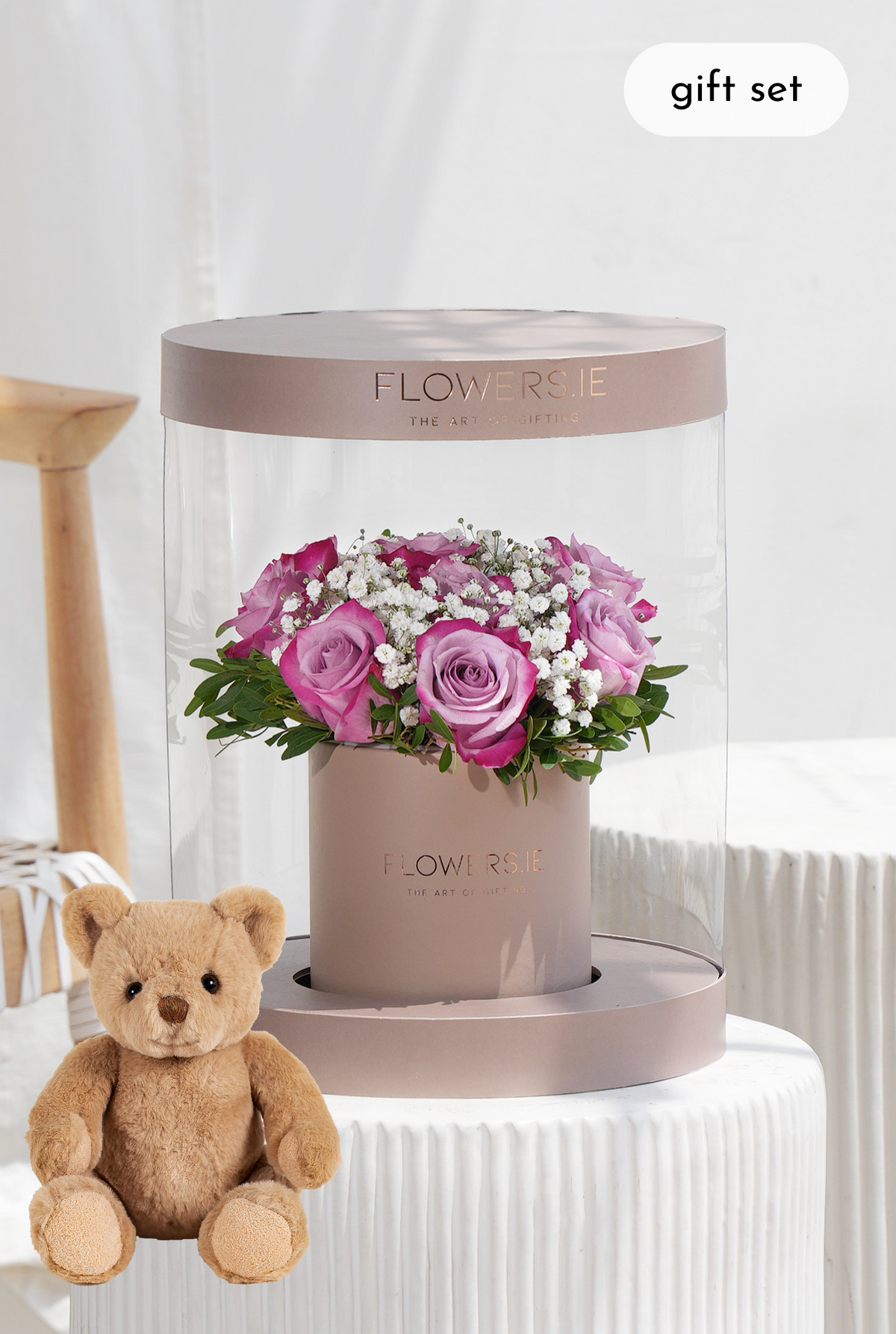 Premium Purple Rose - Hatbox