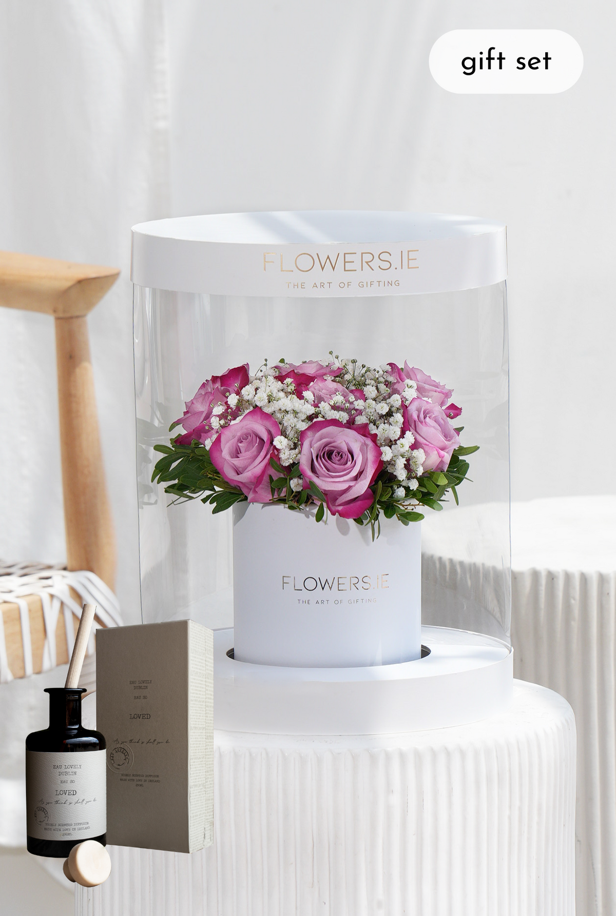 Premium Purple Rose - Hatbox