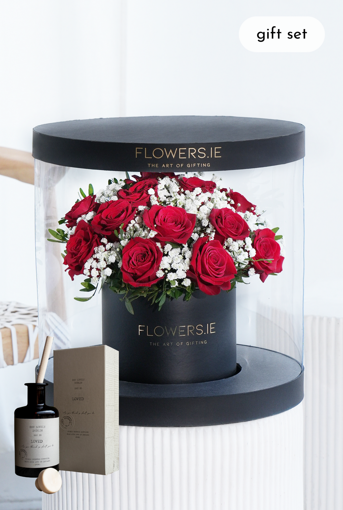 Premium Red Rose - Hatbox