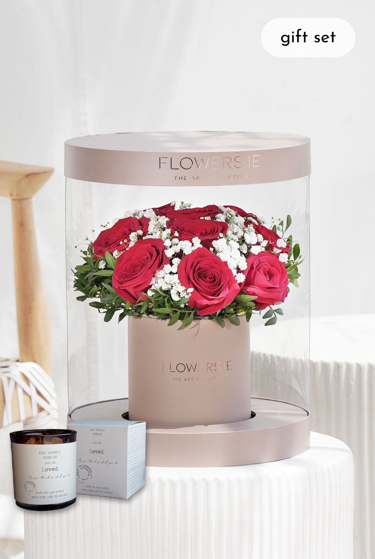 Premium Red Rose - Hatbox