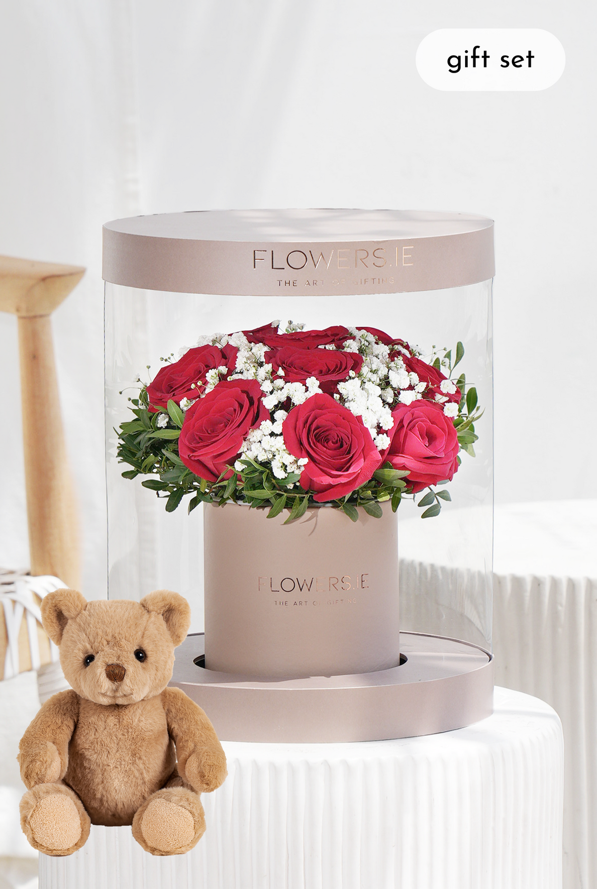 Premium Red Rose - Hatbox