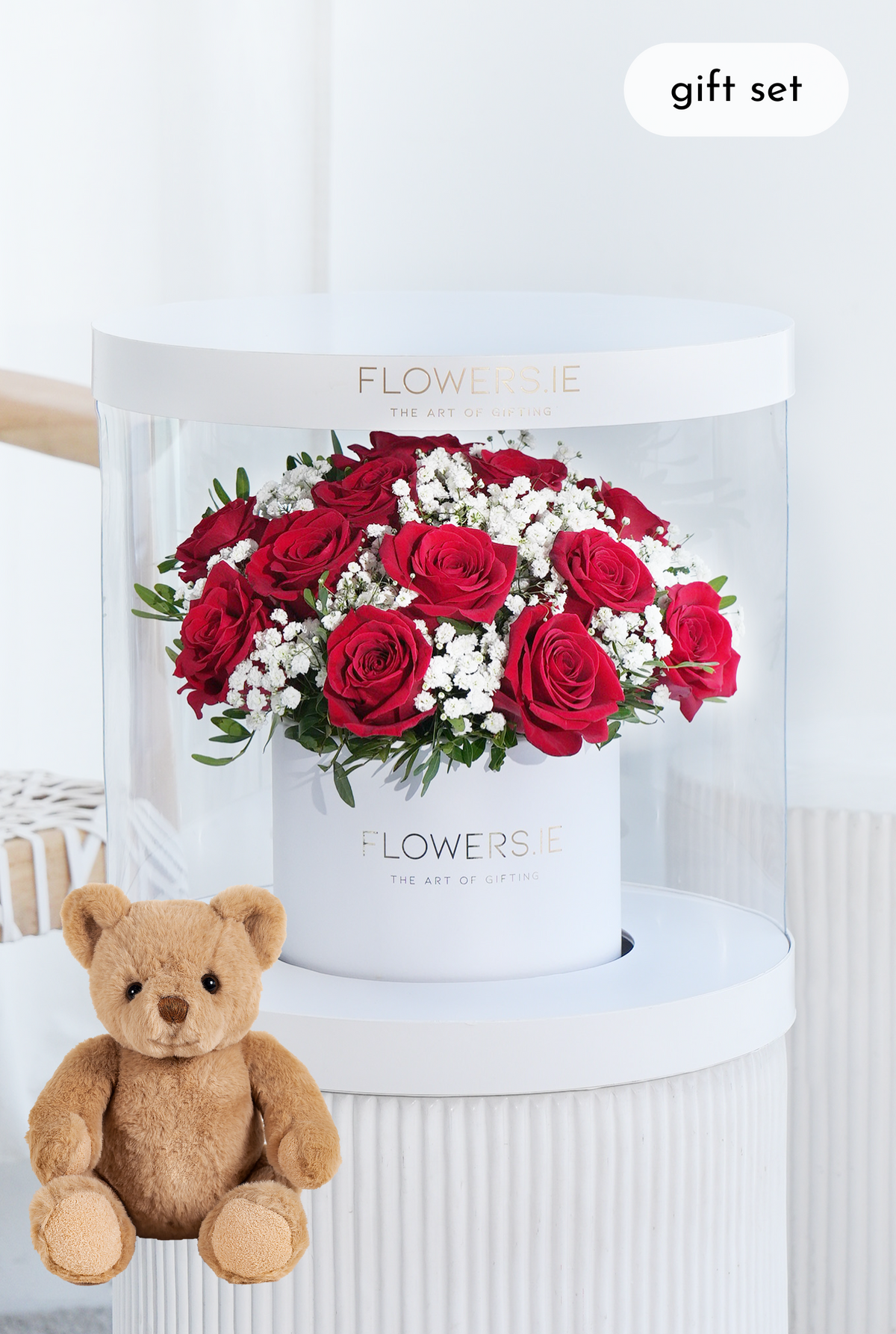 Premium Red Rose - Hatbox