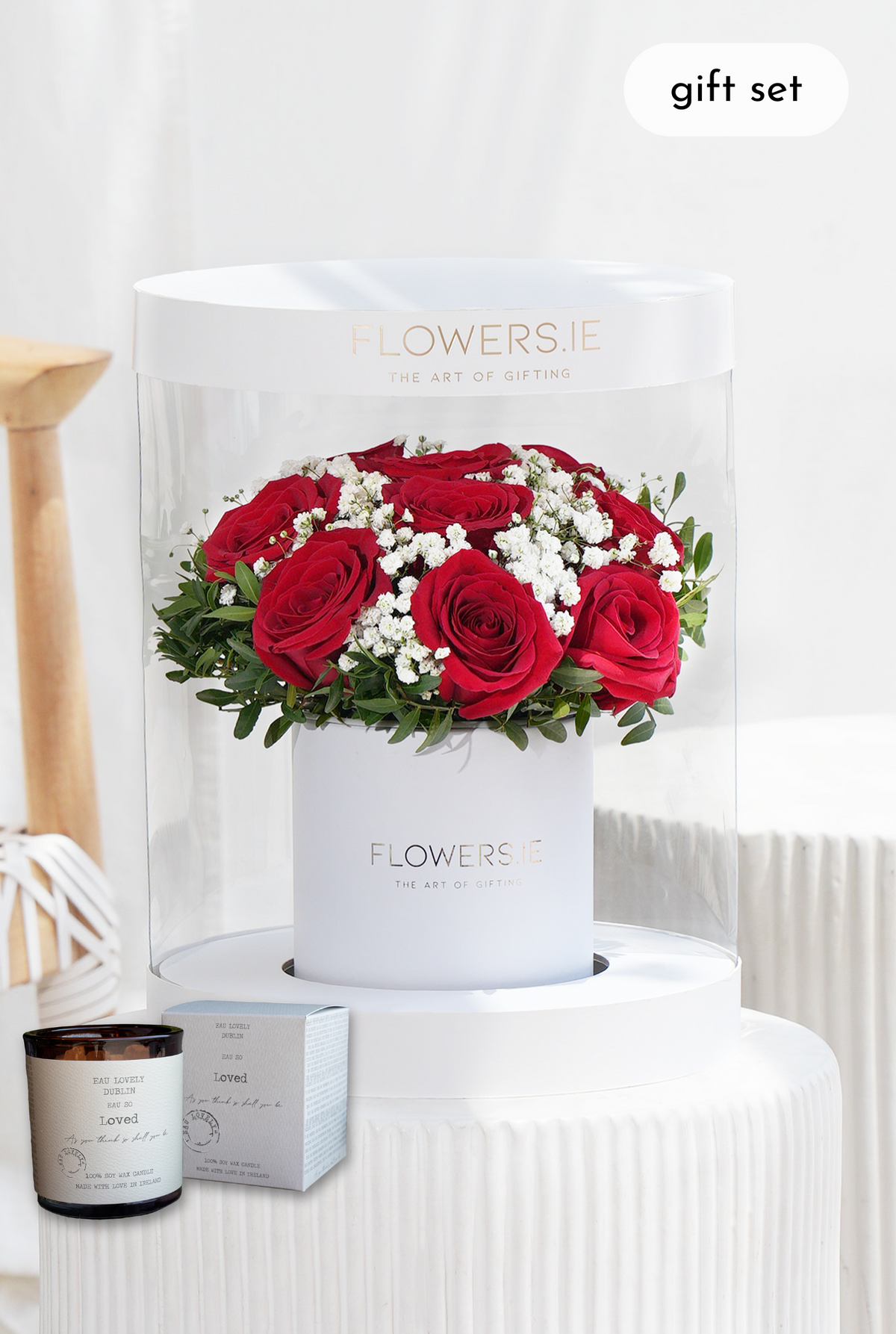 Premium Red Rose - Hatbox