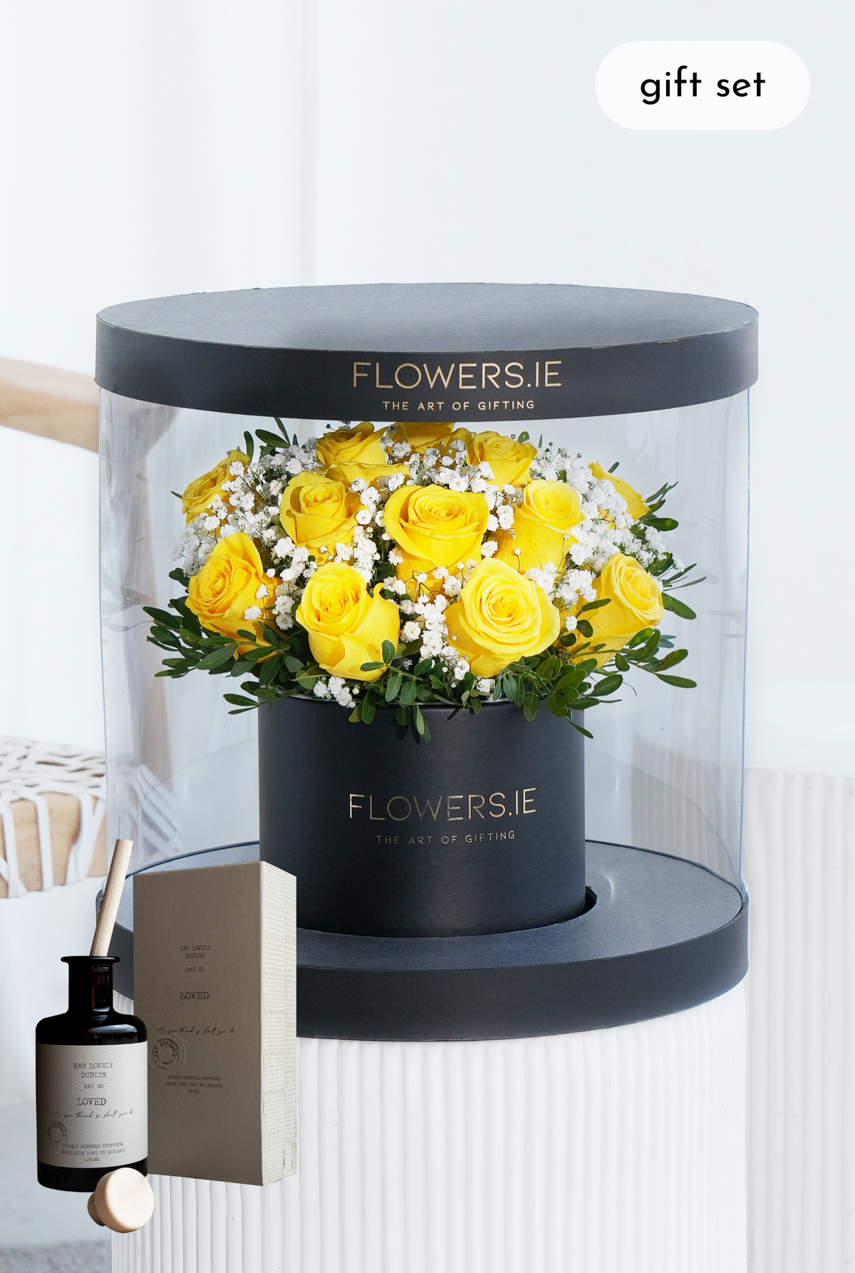 Premium Yellow Rose - Hatbox