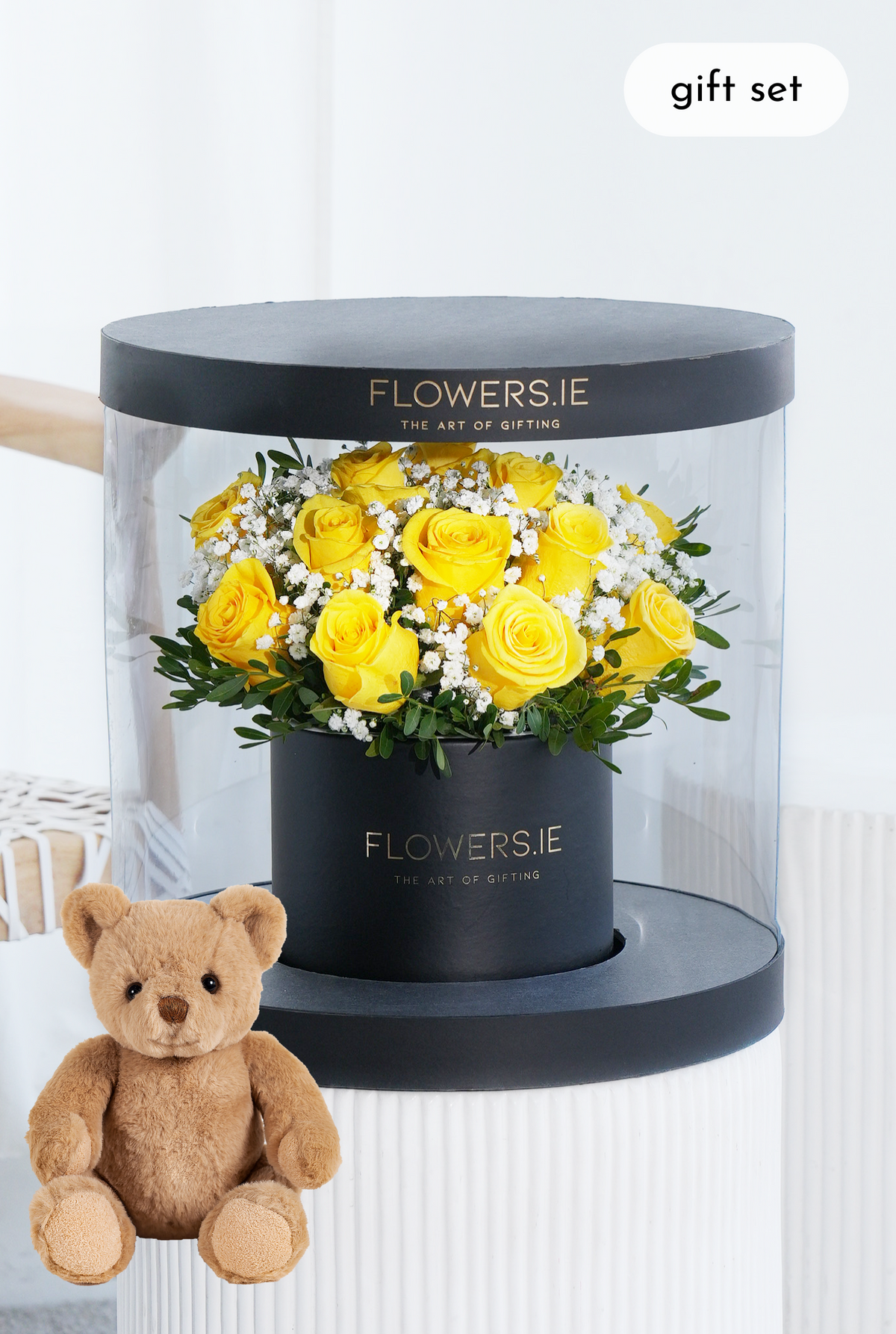 Premium Yellow Rose - Hatbox