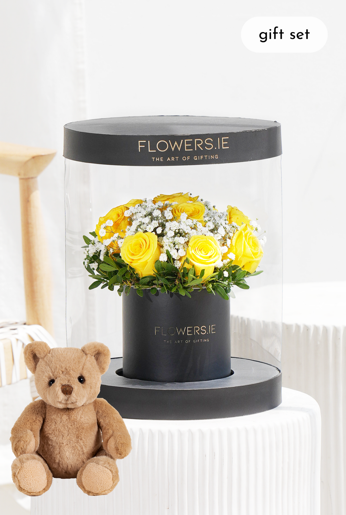 Premium Yellow Rose - Hatbox