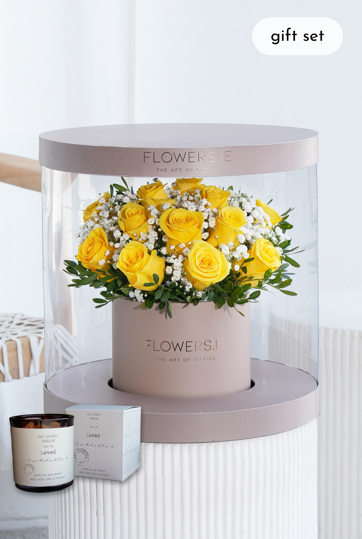 Premium Yellow Rose - Hatbox