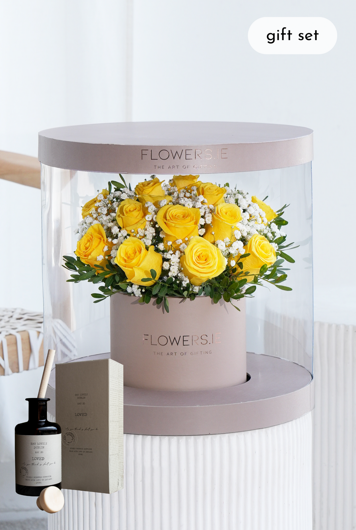 Premium Yellow Rose - Hatbox